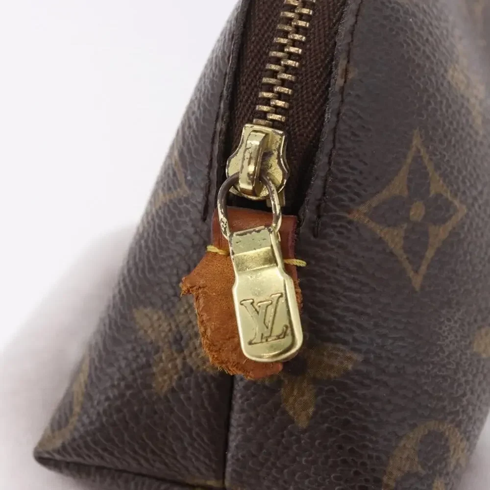 Louis Vuitton Monogram Pochette Cosmetic PM Pouch Brown
